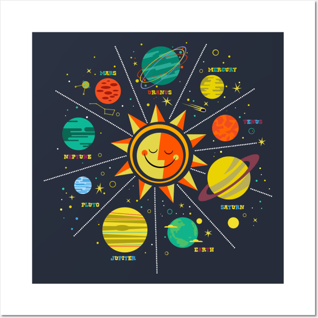 solar system fun Wall Art by richhwalsh